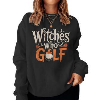Halloween Golfer Witch Spooky Golf Lady Woman Women Sweatshirt - Thegiftio UK