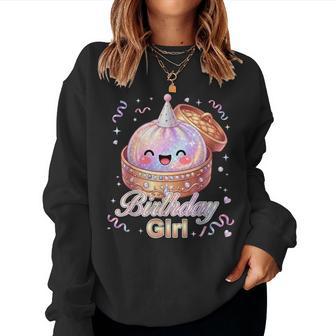 Happy Birthday Girl Kawaii Dumpling Anime Birthday Party Women Sweatshirt - Thegiftio UK
