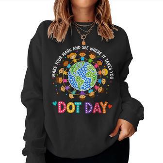 Happy Dot Day Colorful For Kids Boys Girls Women Sweatshirt - Thegiftio UK