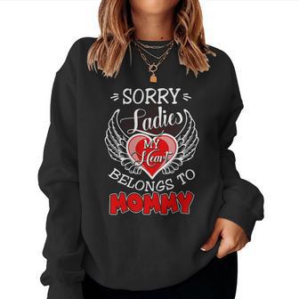 My Heart Belong To Mommy Christmas Ideas For Mom Women Sweatshirt | Seseable UK