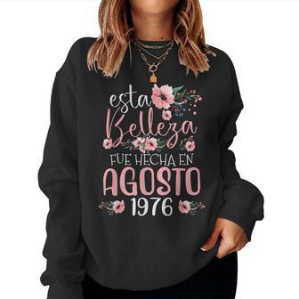 Hecha En Agosto 1976 Regalo 50 Años Cumpleaños Sudadera Mujer - Regaloses