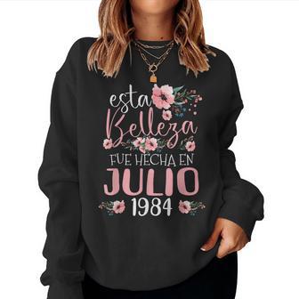 Hecha En Julio 1984 Regalo 42 Años Cumpleaños Sudadera Mujer - Regaloses