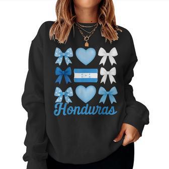 Honduras Girl Coquette Bow Hispanic Heritage Women Sweatshirt - Thegiftio UK