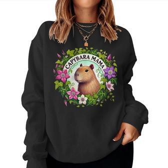 Ilustración De Capybara Mama Sudadera Mujer - Regaloses