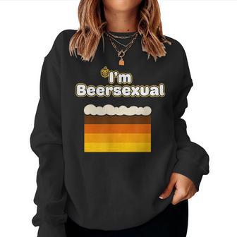 I'm Beersexual Divertida Bandera Del Orgullo Para Amantes De La Cerveza Sudadera Mujer - Regaloses