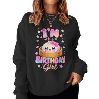 I'm The Birthday Girl Kawaii Anime Dumpling Birthday Party Women Sweatshirt | Seseable UK