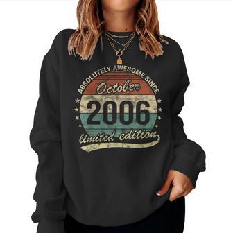 Impresionante Desde Octubre 2006 Hombre Retro Cumpleaños Sudadera Mujer - Regaloses