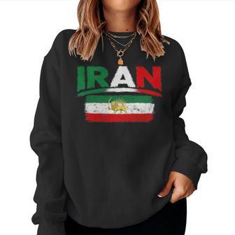 Iran Lionun Flagiranpersianflag Of Iran 長袖tシャツ レディーススウェットシャツ - Kawaiitshirt