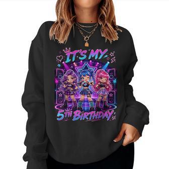 It's My 5Th Birthday K-Pop Party Music Lover Kids Girl Women Sweatshirt - Thegiftio UK