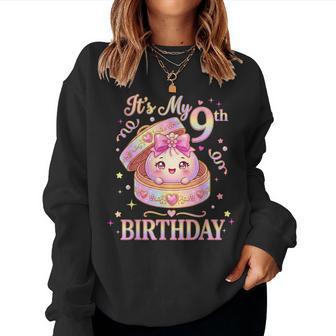 It's My 9Th Birthday Girl Dumpling Kawaii Anime 9 Year Old Women Sweatshirt - Thegiftio UK