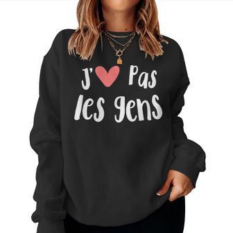 J'aime Pas Les Gens Homme Ado Enfant Famille Sweat-shirt pour femme - Cadeauxyz