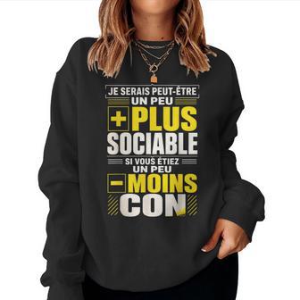 Jeerais Plusociable Humour Cadeau Homme Original Sweat-shirt pour femme - Cadeauxyz