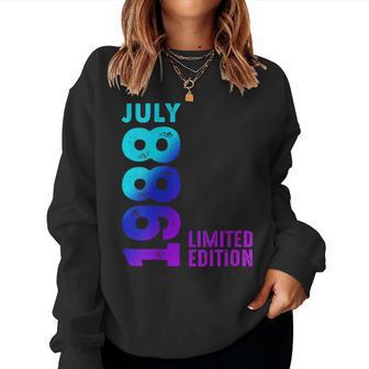 Julio 1988 Año 1988 Retro 1988Intage Edición Limitada Cuello Sudadera Mujer - Regaloses