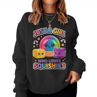 Just A Girl Who Loves Squishies Cute Squishy Women Sweatshirt - Thegiftio UK