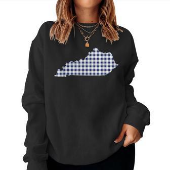 Kentucky Ky Cute Plaid Style Womens Women Sweatshirt | Seseable UK