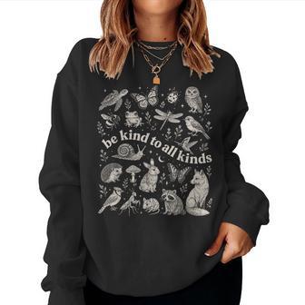 Be Kind To All Kinds Wildlife Nature Animal Lover Women Sweatshirt - Thegiftio UK