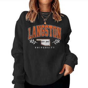 Langston Institute Of Technology Arch Retro For Women Women Sweatshirt - Thegiftio UK