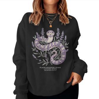 Lavender Flower Hognose Snake Herpetology Reptile Lover Women Sweatshirt - Thegiftio UK