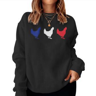 Les 3 Coqs Blue White Red Symbol France Women Sweatshirt - Thegiftio UK