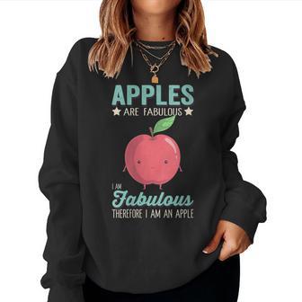 Les Pommesont Fabuleuses Jeuis Fabuleuse Jeuis Une Pomme Drôle Sweat-shirt pour femme - Cadeauxyz