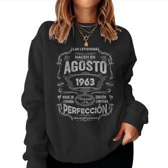 Leyendas Agosto 1963 Hombre 63 Años Cumpleaños Sudadera Mujer - Regaloses