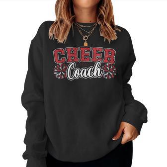 Loud Proud Cheer Coach Pom Poms Red Black Cheerleader Women Women Sweatshirt - Thegiftio UK