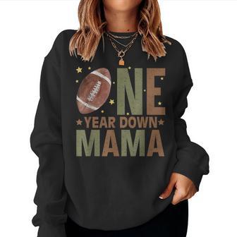 Mama Of The 1 Year Old Football Birthday Boy Party Women Sweatshirt - Thegiftio UK