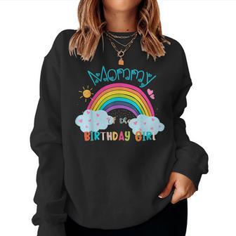 Mama Of The Birthday Girl Rainbow B-Day Matching Family Women Sweatshirt - Thegiftio UK