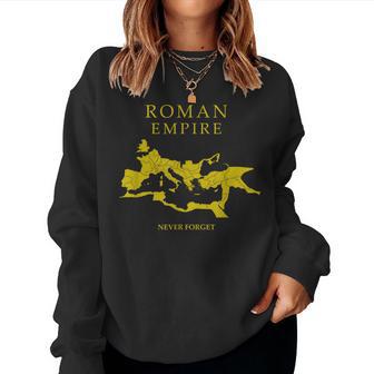 Mapa Del Imperio Romano Never Forget -Pqr Roma Sudadera Mujer - Regaloses