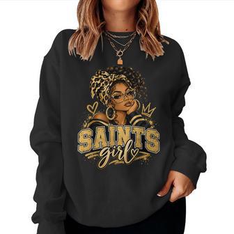 Messy Bun Girl Vintage Hair Style Graphic Women Sweatshirt | Seseable UK