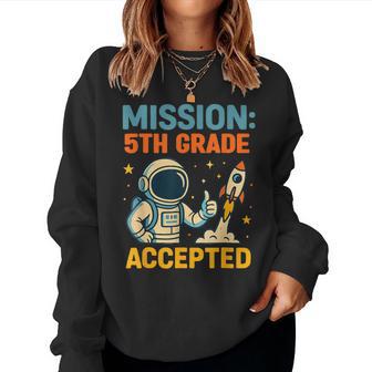 Mission Fifth 5Th Grade Accepted Back To School Vintage Women Sweatshirt - Thegiftio UK