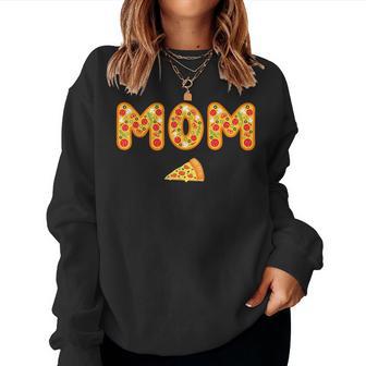 Mom Mama Matching Birthday Squad Crew Pizza Family Women Sweatshirt - Monsterry