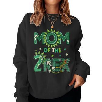 Mom Of The Two Rex Birthday Dinosaur Family Matching Women Sweatshirt - Thegiftio UK
