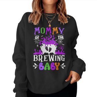 Mommy Of The Brewing Baby Mom To Be Halloween Women Sweatshirt - Thegiftio UK