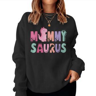 Mommy Saurus Mom Dinosaur Three Rex Birthday Boy Girl Women Sweatshirt - Thegiftio UK