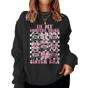 In My Monster Truck Sister Era Coquette Monster Truck Sister Women Sweatshirt - Thegiftio UK