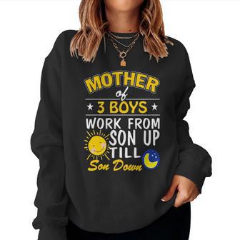 Mother Of 3 Boys Christmas Ideas For Mom Women Sweatshirt | Seseable UK