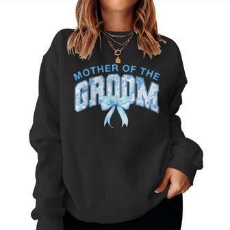 Mother Of The Groom Coquette Bow Floral Mog Bachelor Women Sweatshirt | Seseable UK
