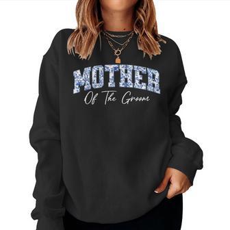 Mother Of The Groom Floral Blue Chinoiserie Wedding Mom Women Sweatshirt | Seseable UK