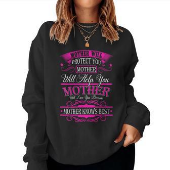 Mother Knows Best Christmas Ideas For Mom Women Sweatshirt | Seseable UK