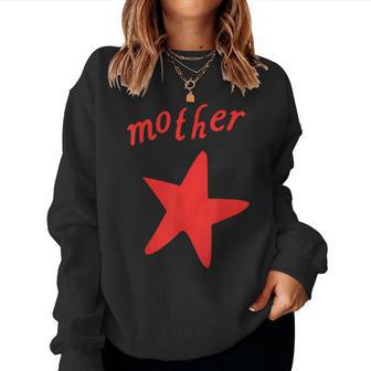 Mother With Star Mother's Day Minimalist Red Graphic Women Women Sweatshirt - Thegiftio UK