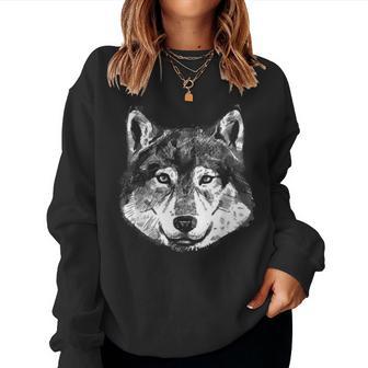 Motif Loup Mignon Pour Homme Enfant Amoureux Des Loups Sweat-shirt pour femme - Cadeauxyz