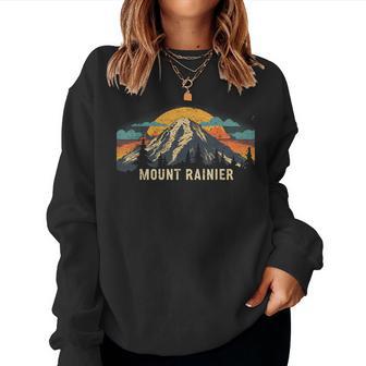 Mount Rainier -Us National Park Vintage Kids Retro Women Sweatshirt - Thegiftio UK