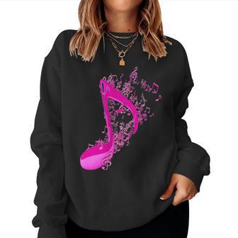 Nota Musical Para Hombres Y Es Notas Musicales Amantes De La Música In Mangas Sudadera Mujer - Regaloses