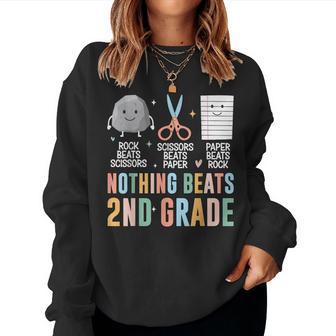Nothing Beats 2Nd Grade Back To School Kids Teachers Women Sweatshirt | Seseable UK