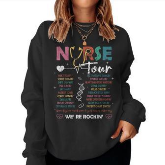 Nurse Tour We're Rockin' Cool Nurse Club Nursing Students Women Sweatshirt - Thegiftio UK
