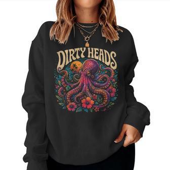 Octopus Lover Floral Octopus Ocean Sea Animal Dirty Heads Women Sweatshirt - Thegiftio UK