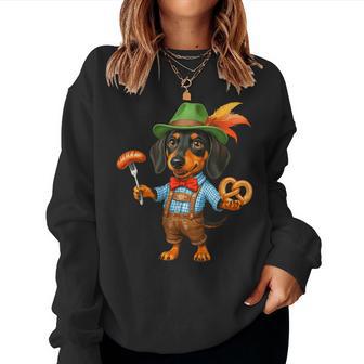 Oktoberfest Dachshund Cute Sausage Dog German Kids Women Sweatshirt - Thegiftio UK