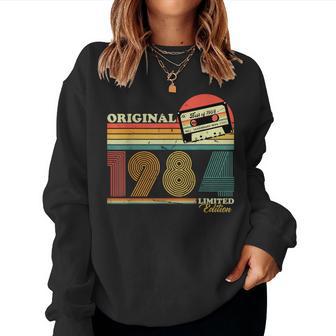 Original 1984 Birthday Legend Decorations 1984Intage Cumpleaños Retro Edición Limitada Hombres Regalo Intage Jersey Manga Corta Pequeño Negro -Adultos Sudadera Mujer - Regaloses