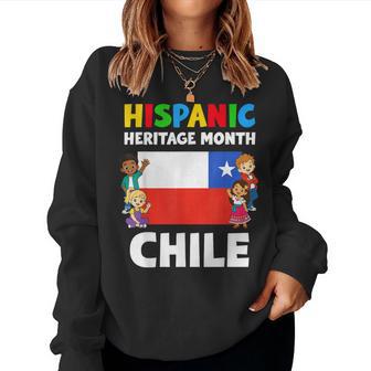 Hispanic Heritage Month Chile Flag Boys Girls Kids Women Sweatshirt - Thegiftio UK